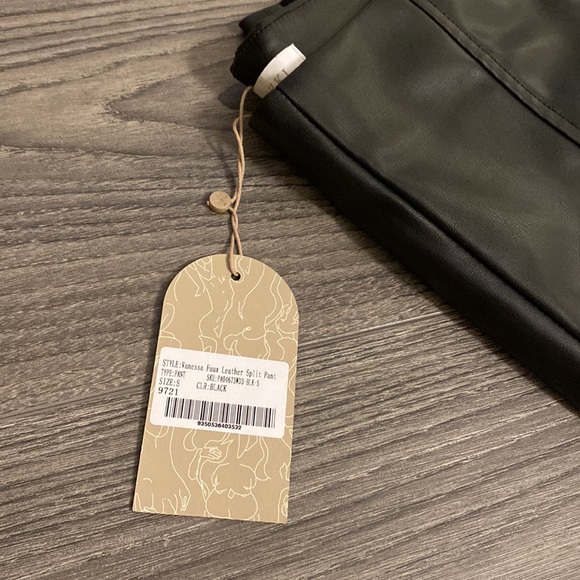 Faux Leather Split Pant* - Picture 5 of 6